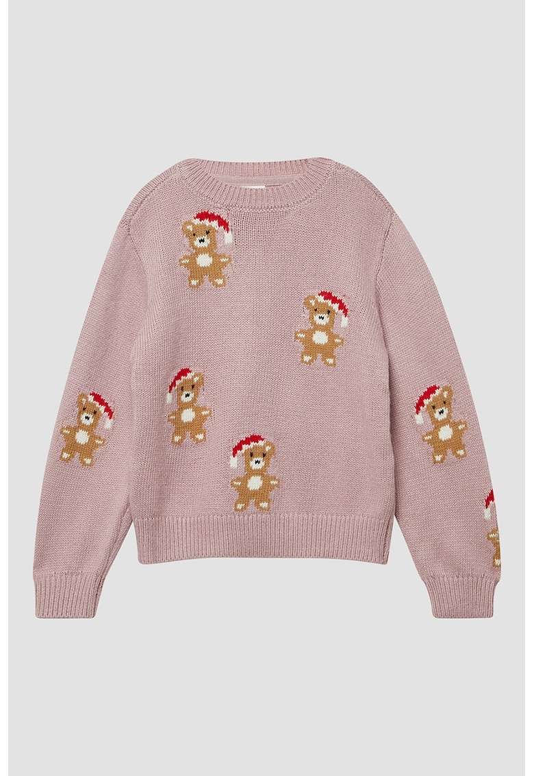 Pulover lejer cu model tematic de Craciun Pulover lejer cu model tematic de Craciun