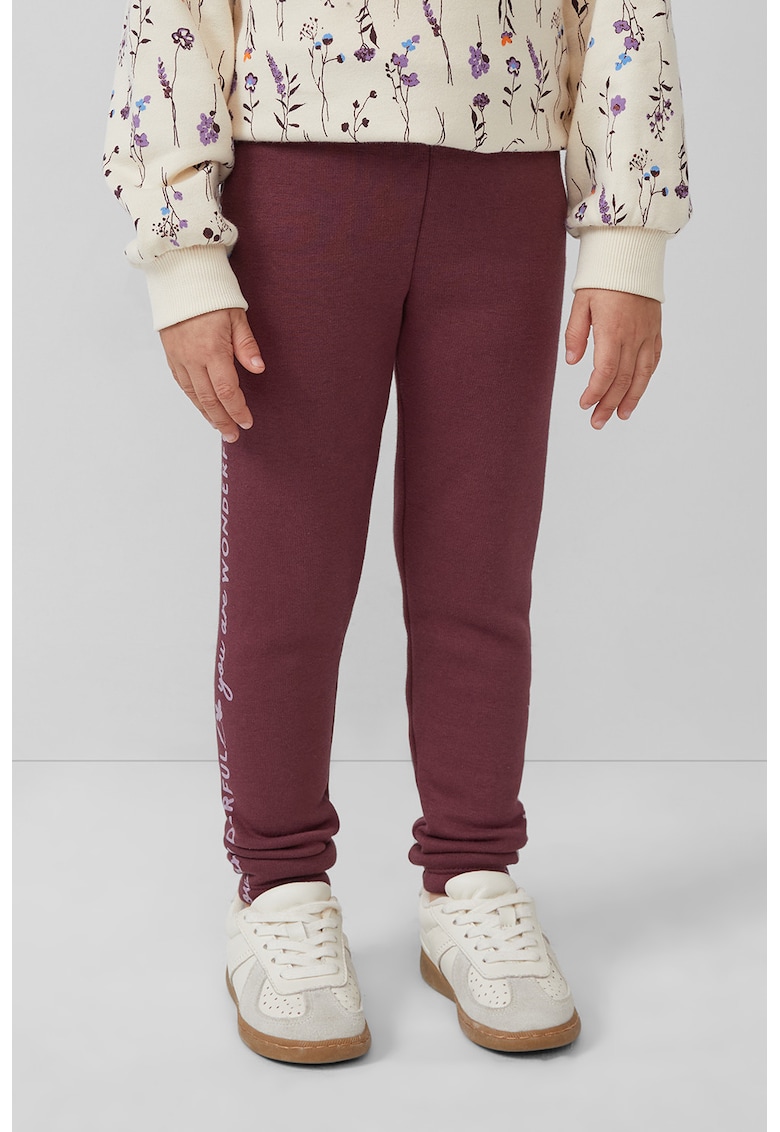 Colanti cu imprimeu text - Lila/Violet tyrian