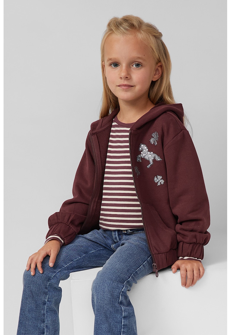 Hanorac cu paiete si fermoar