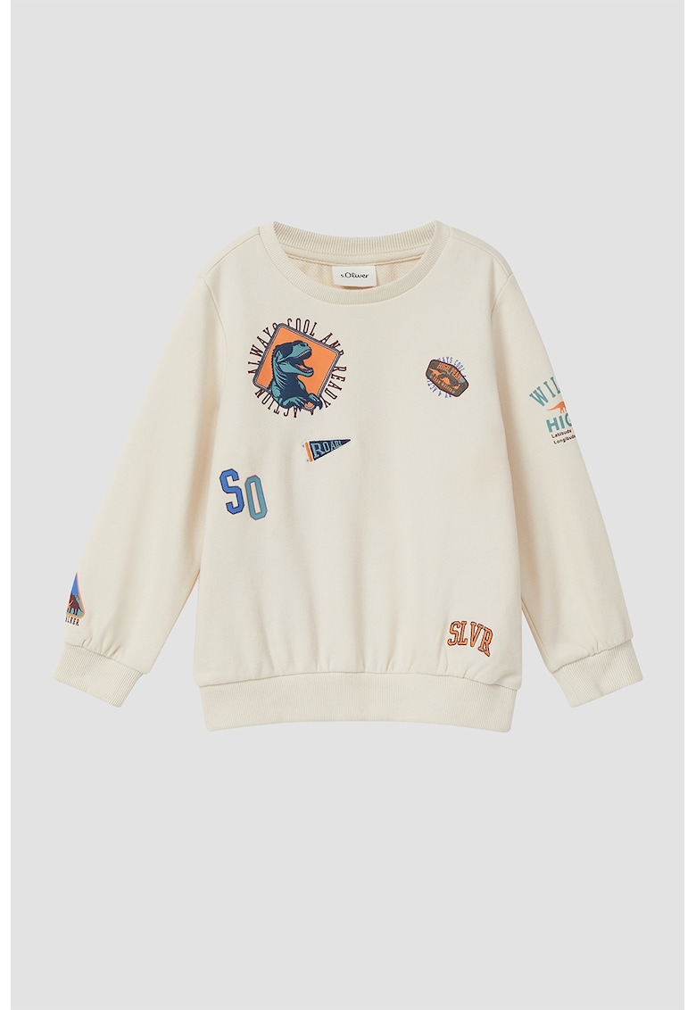 Bluza de trening cu aplicatii grafice Bluza de trening cu aplicatii grafice