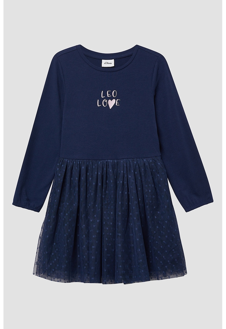 Rochie cu segment cu volane Rochie cu segment cu volane