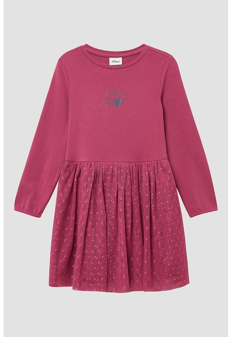 Rochie cu segment cu volane Rochie cu segment cu volane