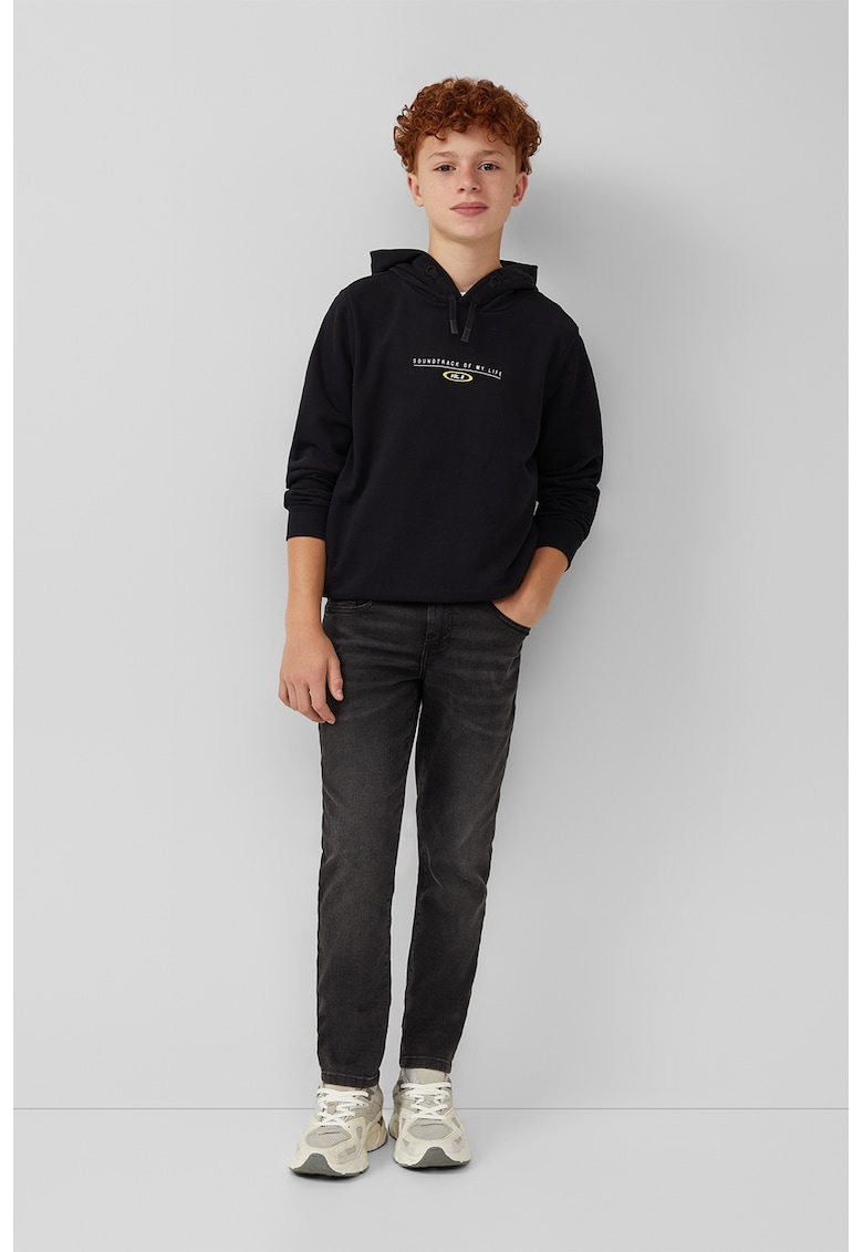 Hanorac cu imprimeu pe partea din spate - Negru