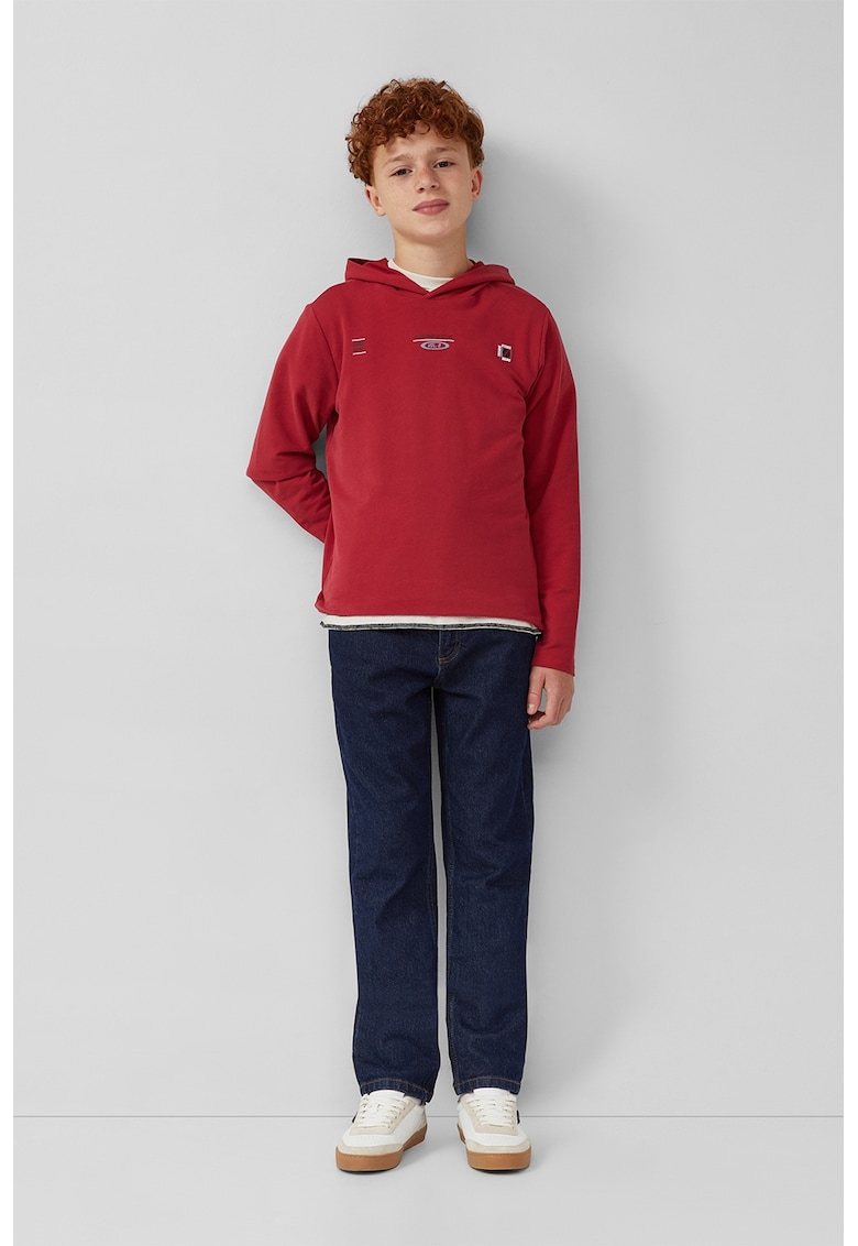 Hanorac cu text si imprimeu text pe partea din spate