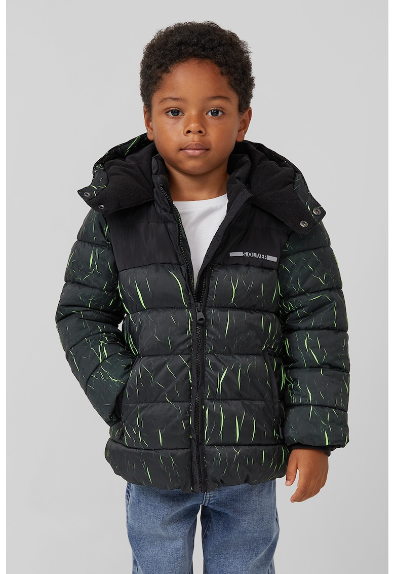 Geaca matlasata cu fermoar