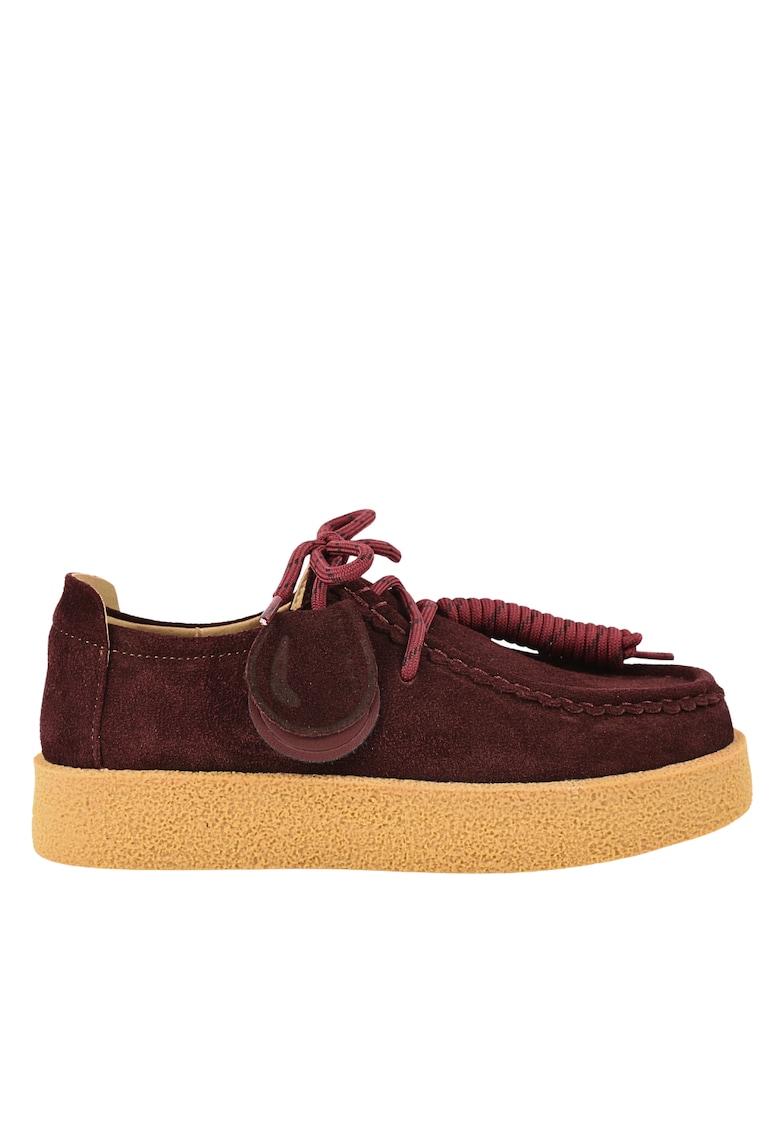 Tenisi casual - dama -  T003 bordo - piele nabuc