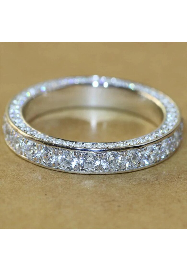 Inel argintiu - tennis - cu pietre din zirconiu - Sigmunda C4 - 7 (circumferinta: 54.5 mm)