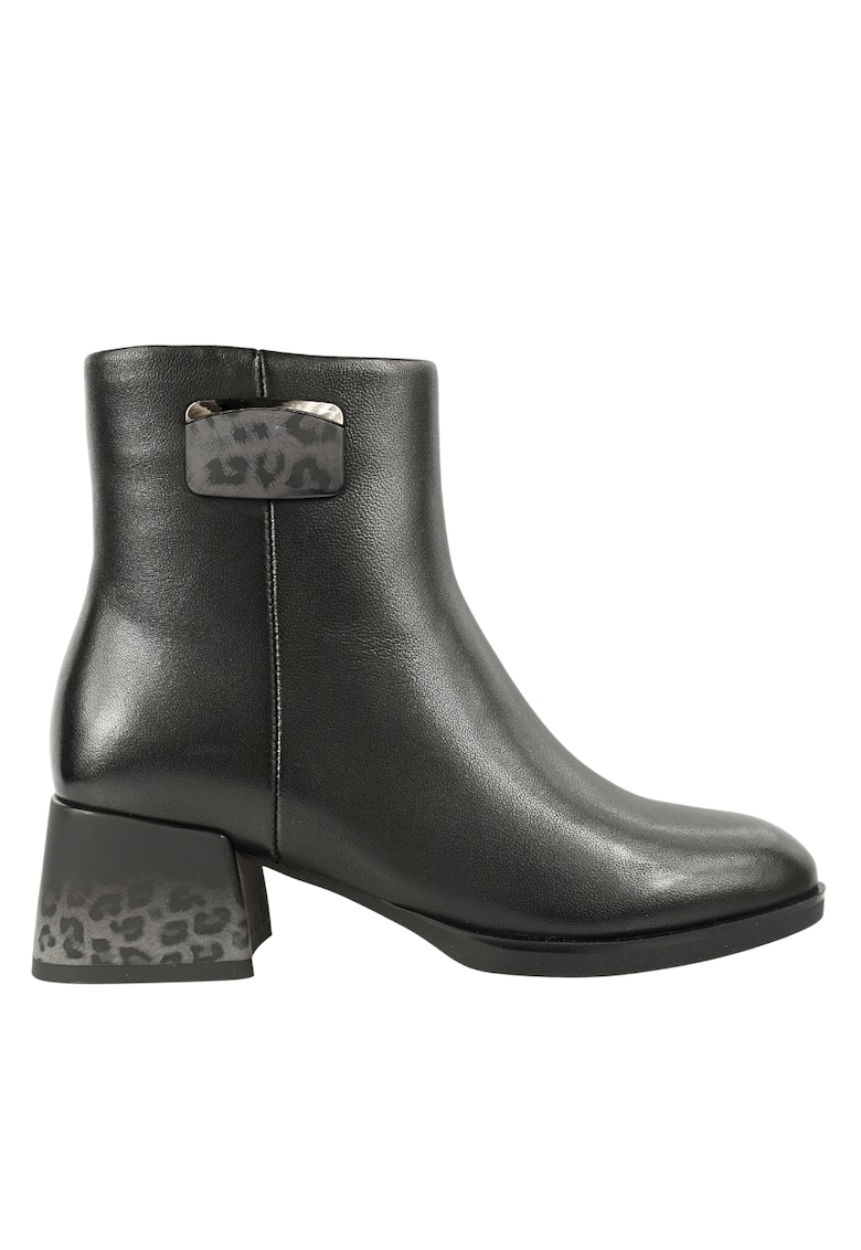 Ghete elegante - dama - JI70034B negru - piele naturala - cu toc Ghete elegante - dama - JI70034B negru - piele naturala - cu toc