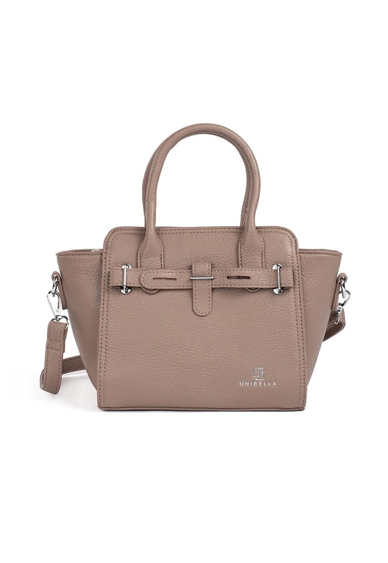 Geanta dama bej cu elemente argintii - eleganta - practica - 30x40cm