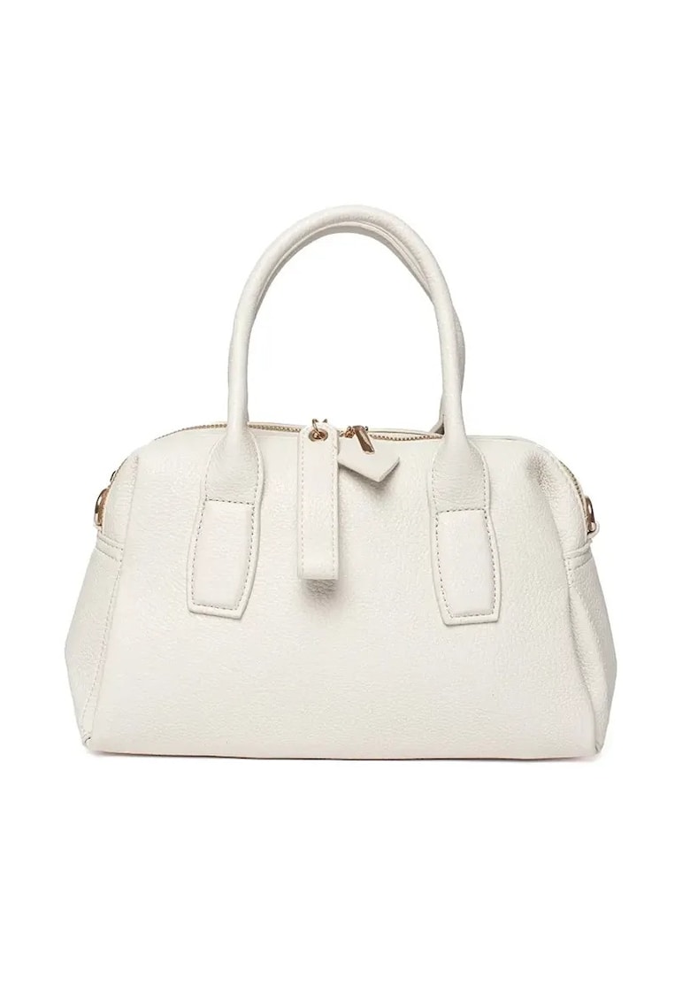 Geanta de umar gri - din piele ecologica - dimensiuni medii - cu curea reglabila