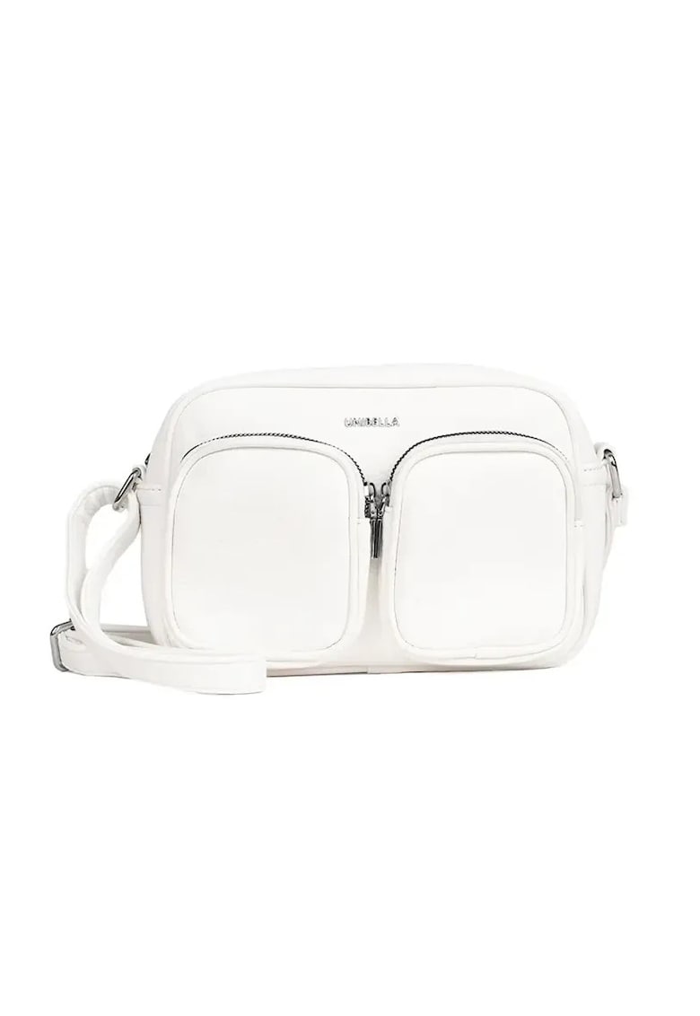 Geanta de umar neagra - din piele ecologica - compacta - cu 3 compartimente