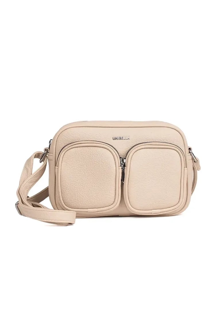 Geanta de umar neagra - din piele ecologica - compacta - cu 3 compartimente