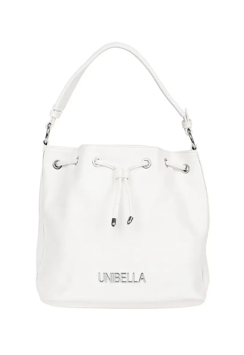 Geanta tip sac bej din piele ecologica - cu curea reglabila - 2 compartimente