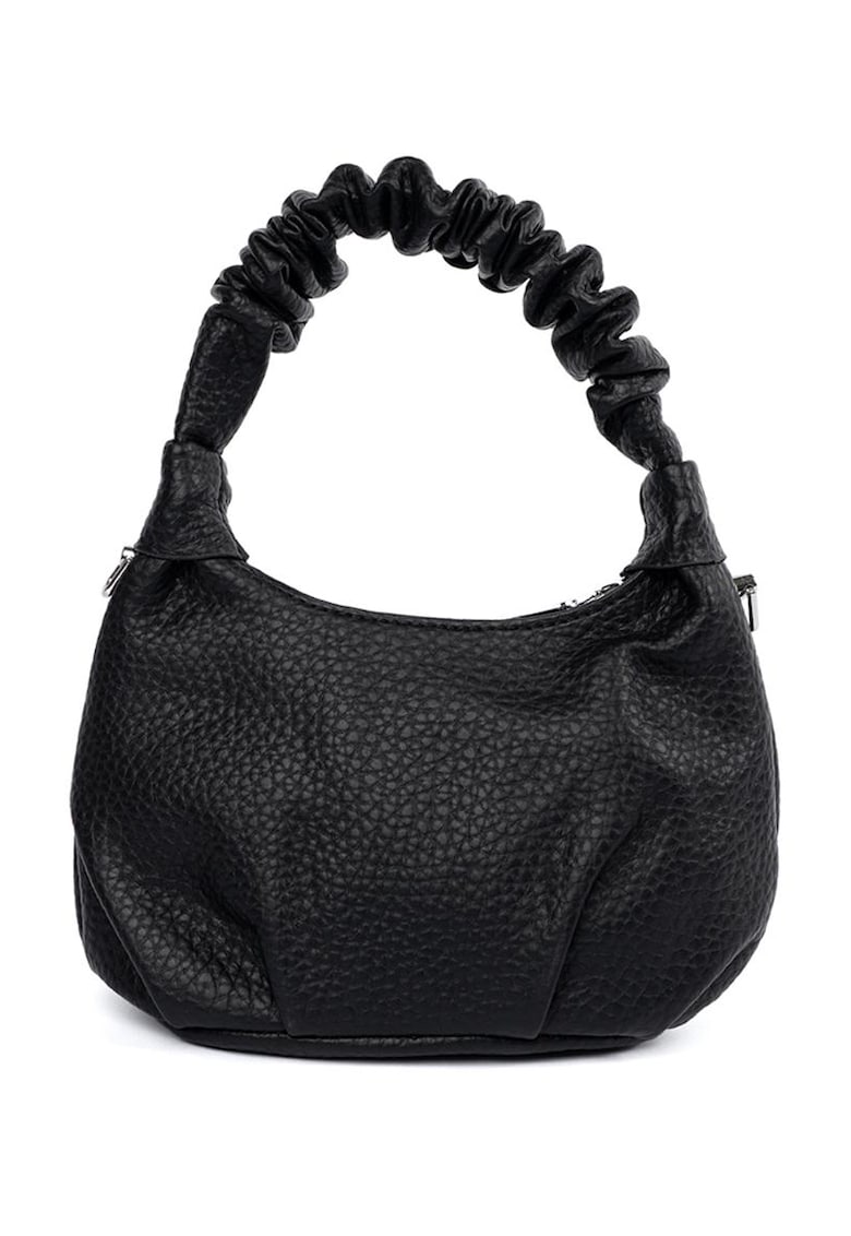 O geanta mica neagra cu maner incretit