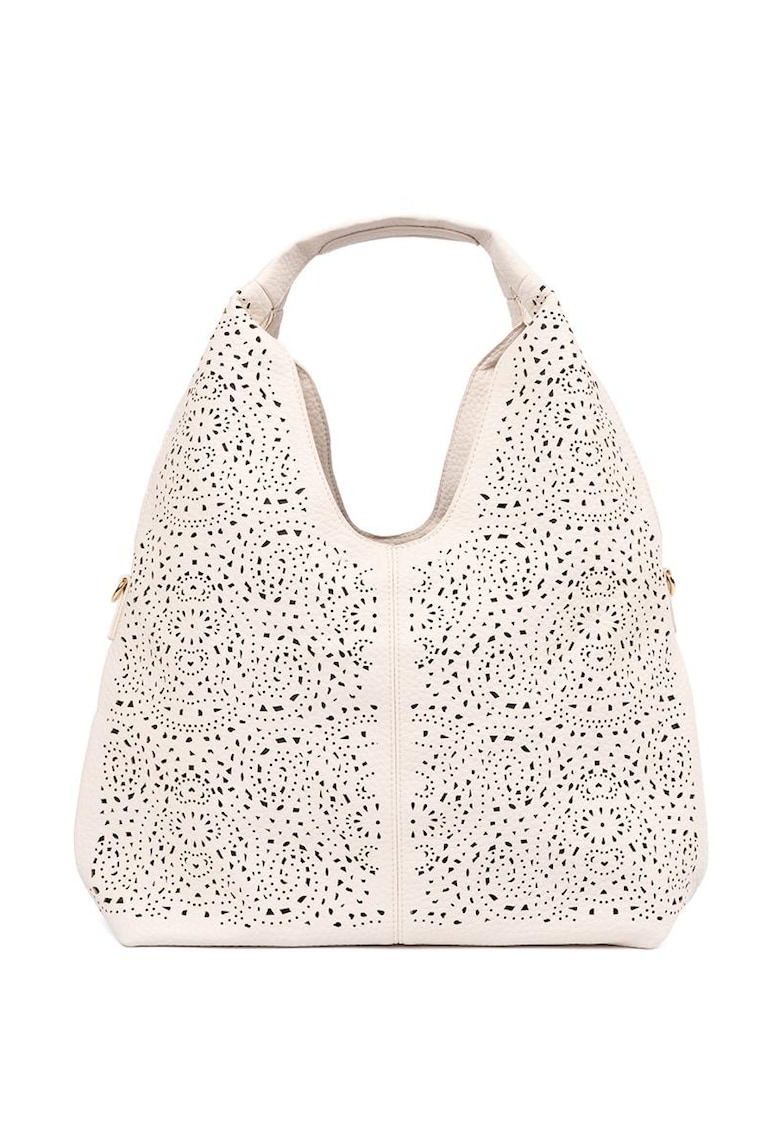 Geanta de umar bej design azurat - usoara si practica - dimensiuni ideale pentru uz zilnic