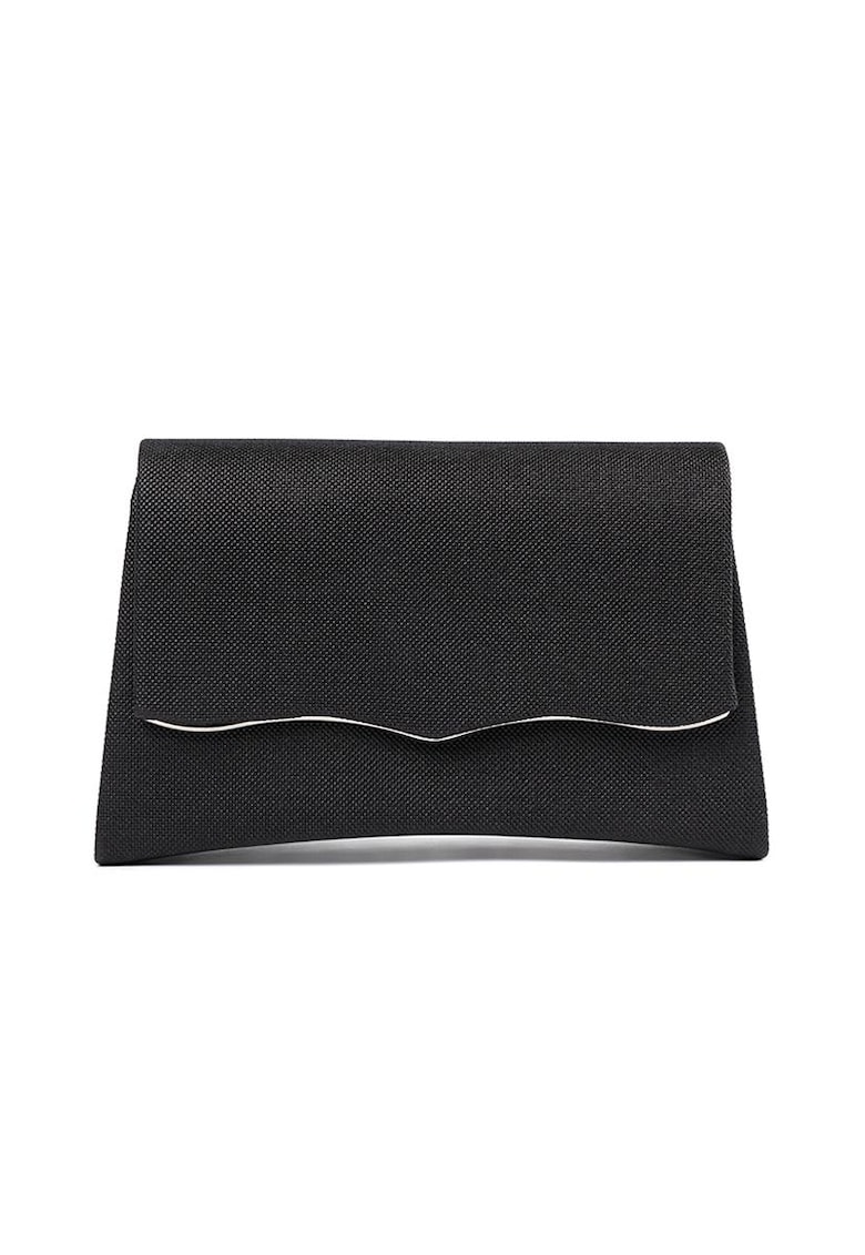 Geanta dama mica neagra cu lant - design elegant - material poliester