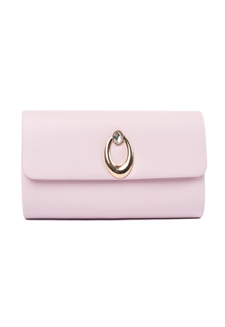 Geanta de umar roz cu detalii argintii - eleganta - compacta - pentru ocazii speciale