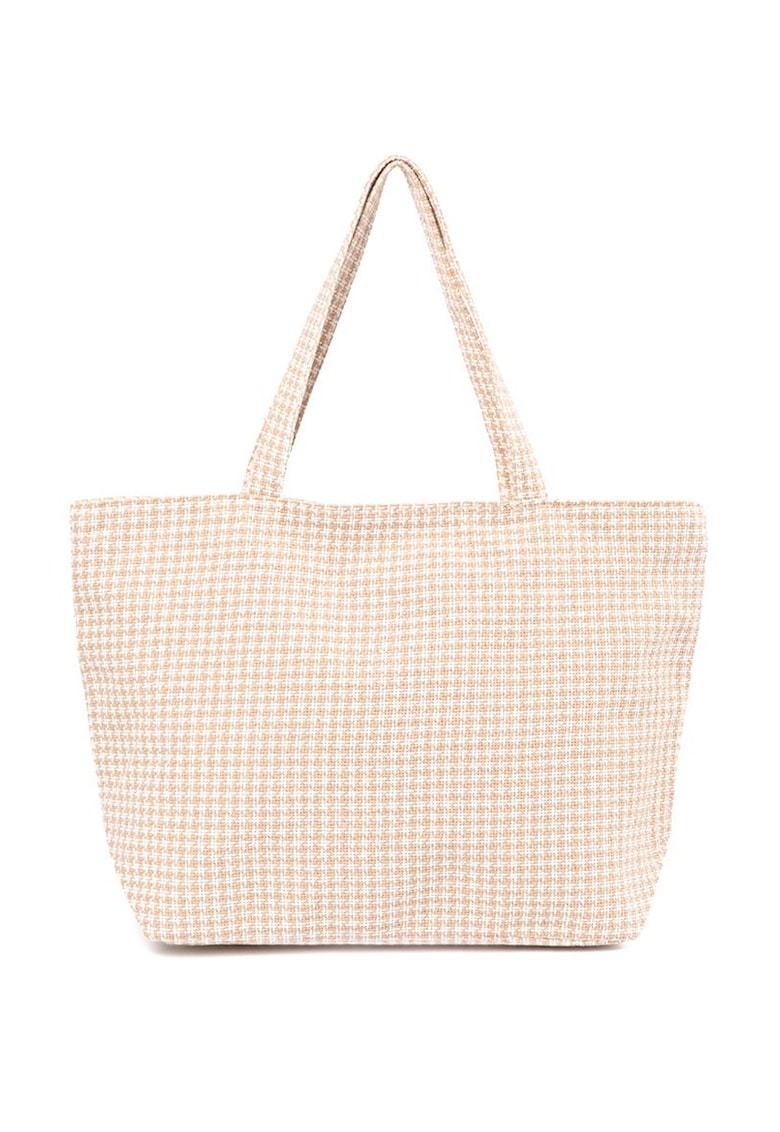 Geanta shopper cu aspect tesut