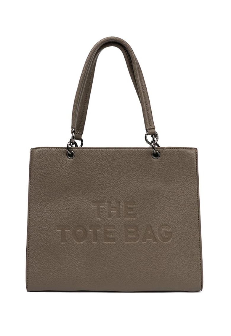 Geanta de umar Shopper - bej - din poliester - cu design modern - practica si spatioasa
