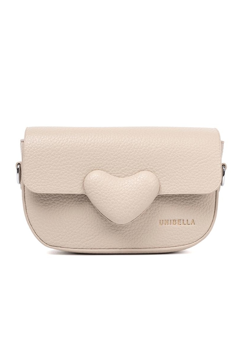 O geanta mica de mesager cu o inima decorativa