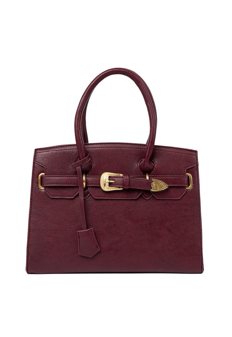 Geanta de mana din piele ecologica cu o catarama decorativa