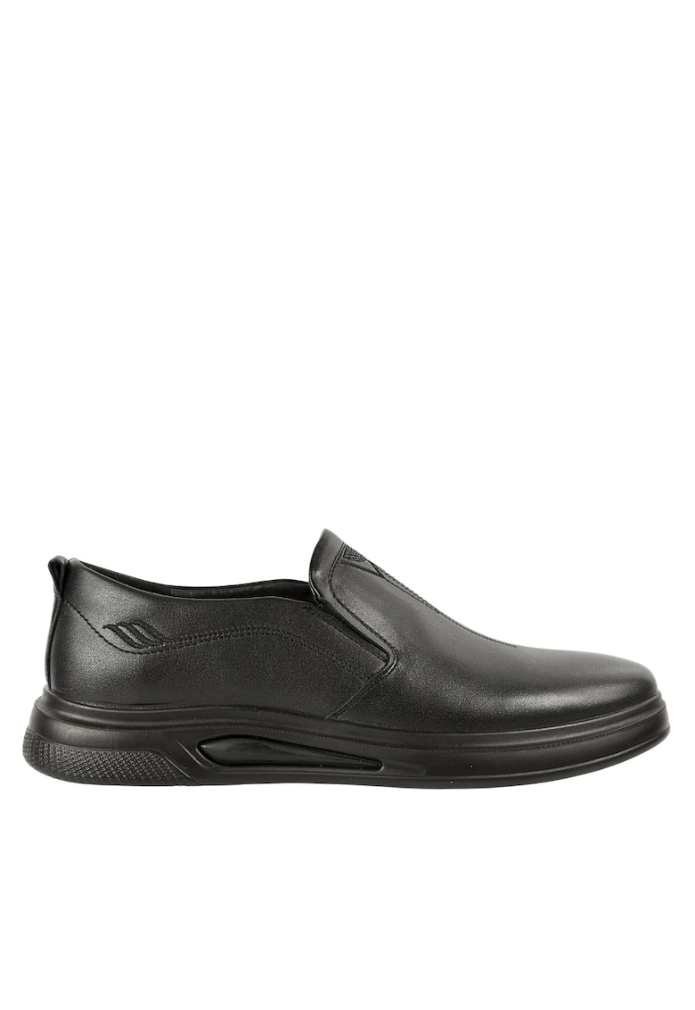 Pantofi casual - barbati - 9D3762 negru - piele naturala