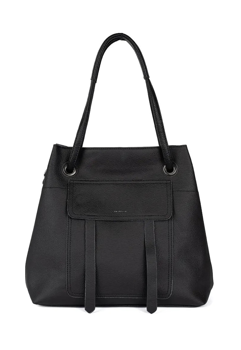 Geanta shopper dama neagra - din poliester - design practic - dimensiuni mari.