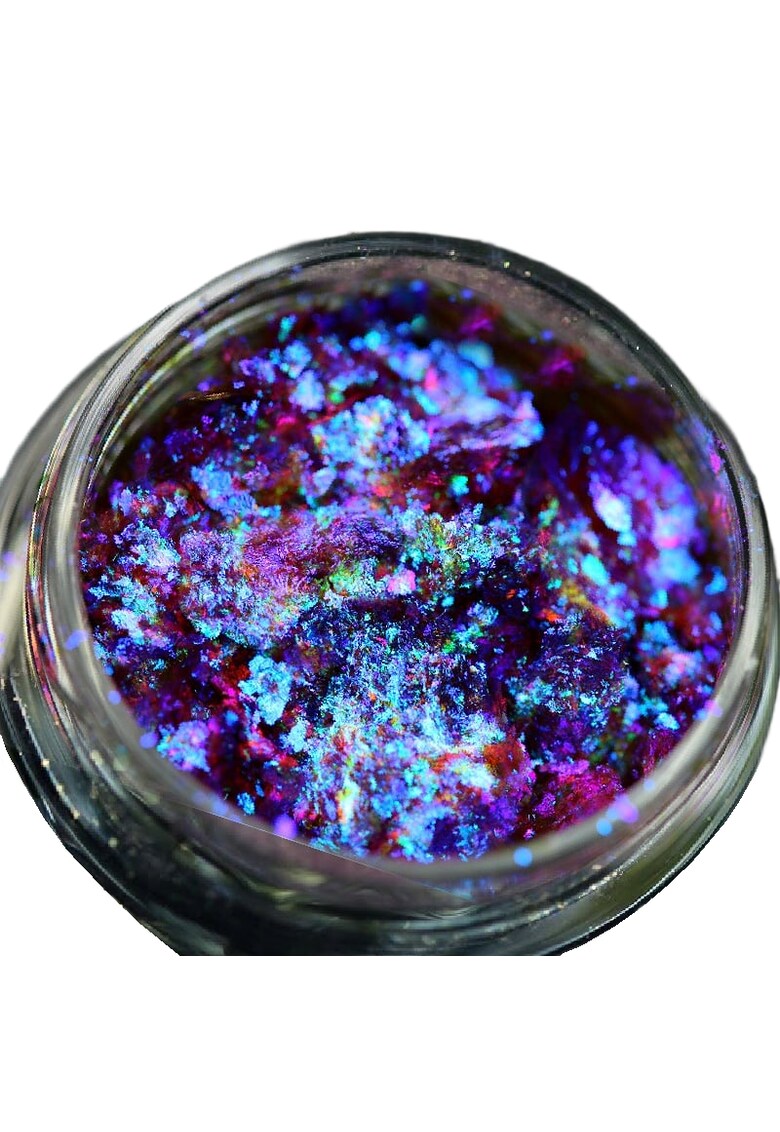 Pigment fulgi PK125(albastru regal-mov-turcoaz-bronze) pentru machiaj