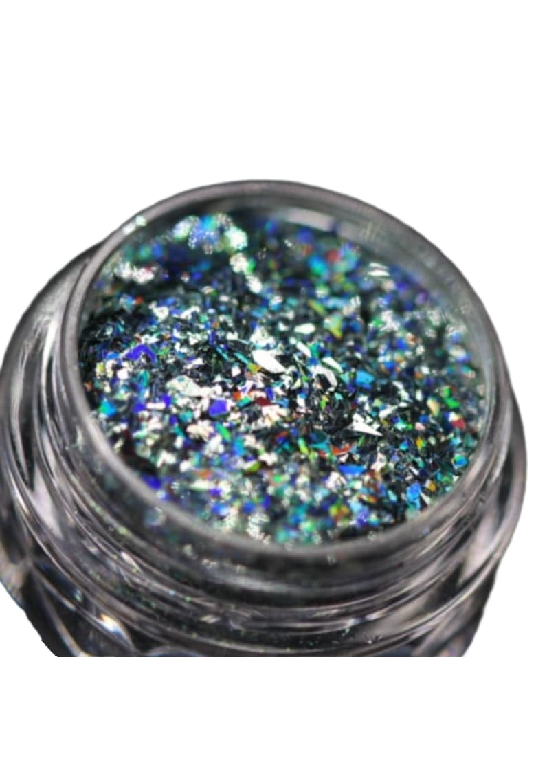 Pigment fulgi glitterati pentru machiaj si body art PK159(gri marin holografic) ™