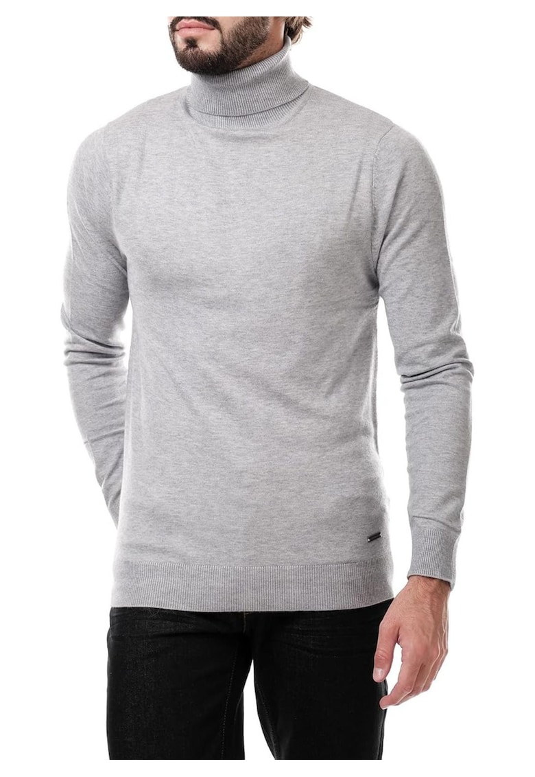Pulover tricotat fi cu guler inalt - Pulover tricotat fi cu guler inalt -