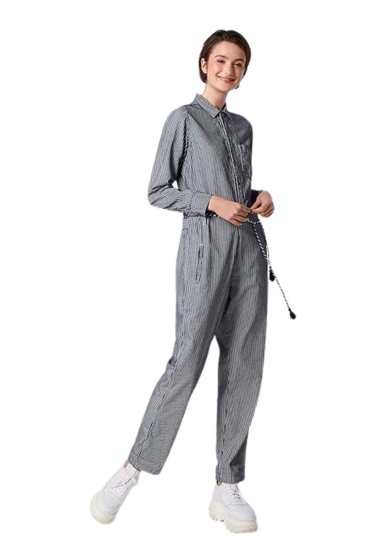 Salopeta crop cu dungi Cara -