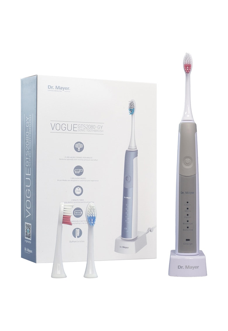 Periuta de dinti electrica sonica Dr Mayer GTS2080 - Alb/Gri