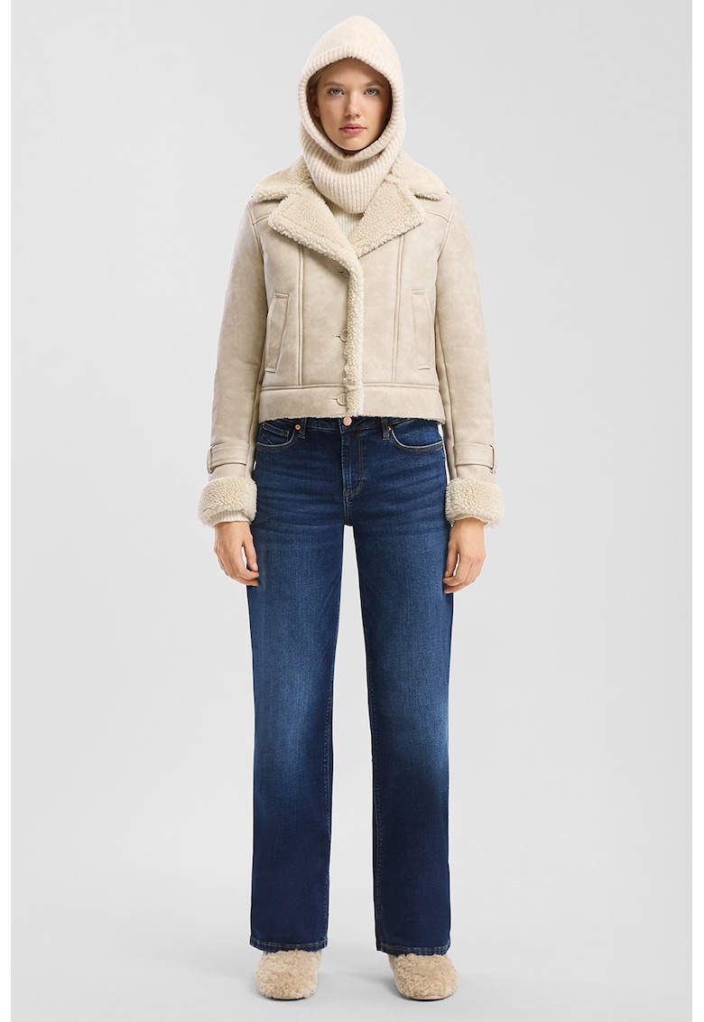 Blugi drepti cu design 5 buzunare