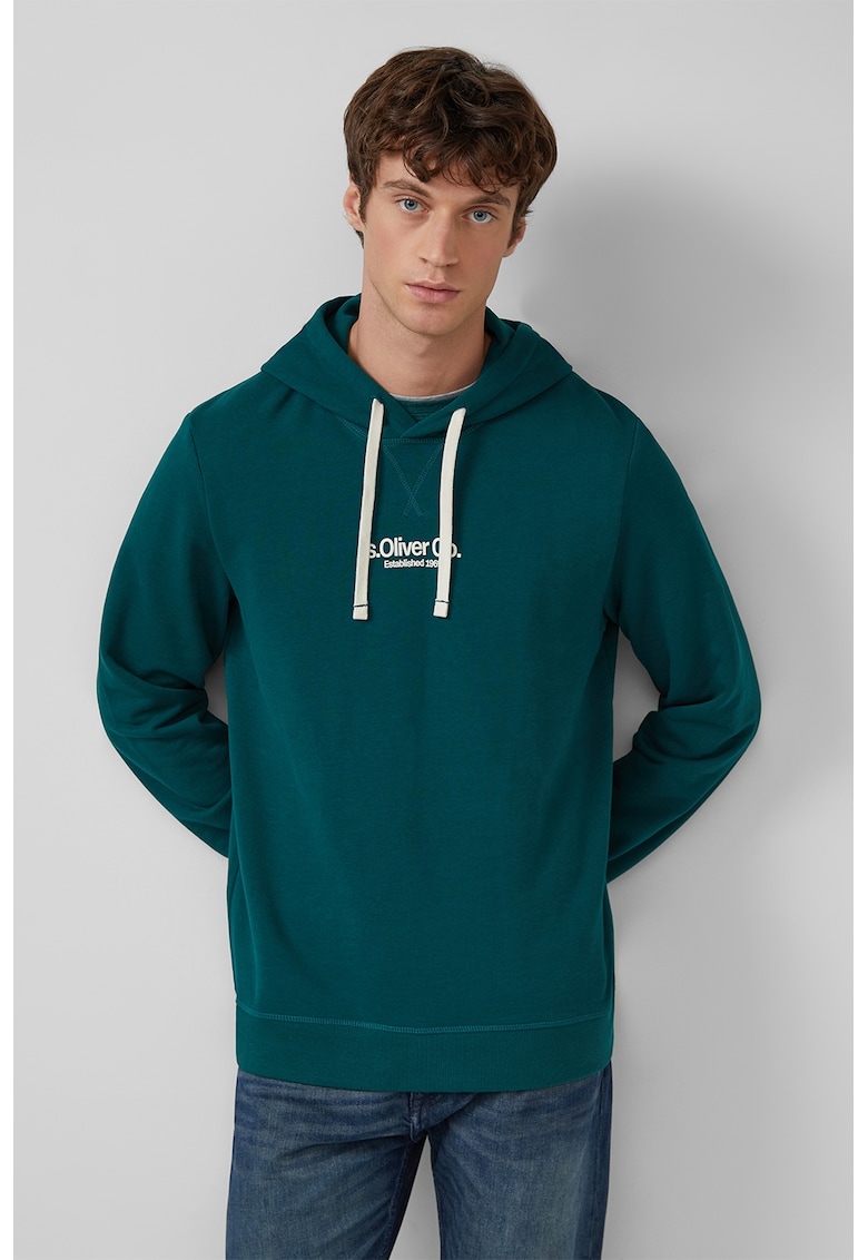 Hanorac cu logo - Verde englez