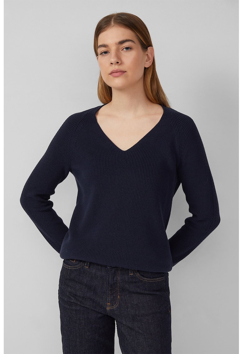 Pulover regular-fit cu decolteu in V