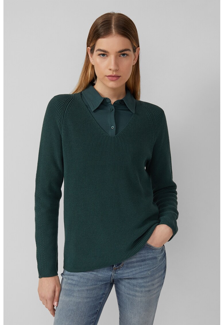 Pulover regular-fit cu decolteu in V