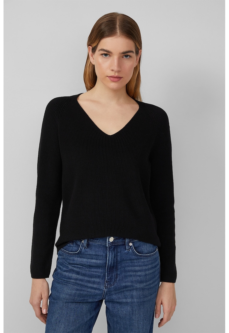 Pulover regular-fit cu decolteu in V