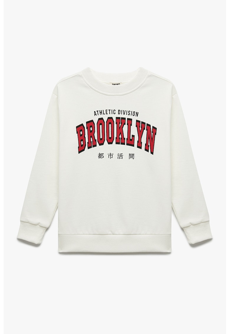 Bluza de trening din amestec de bumbac cu text