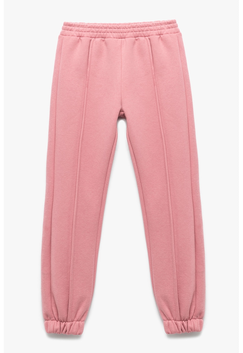 Pantaloni de trening din amestec de bumbac cu talie elastica