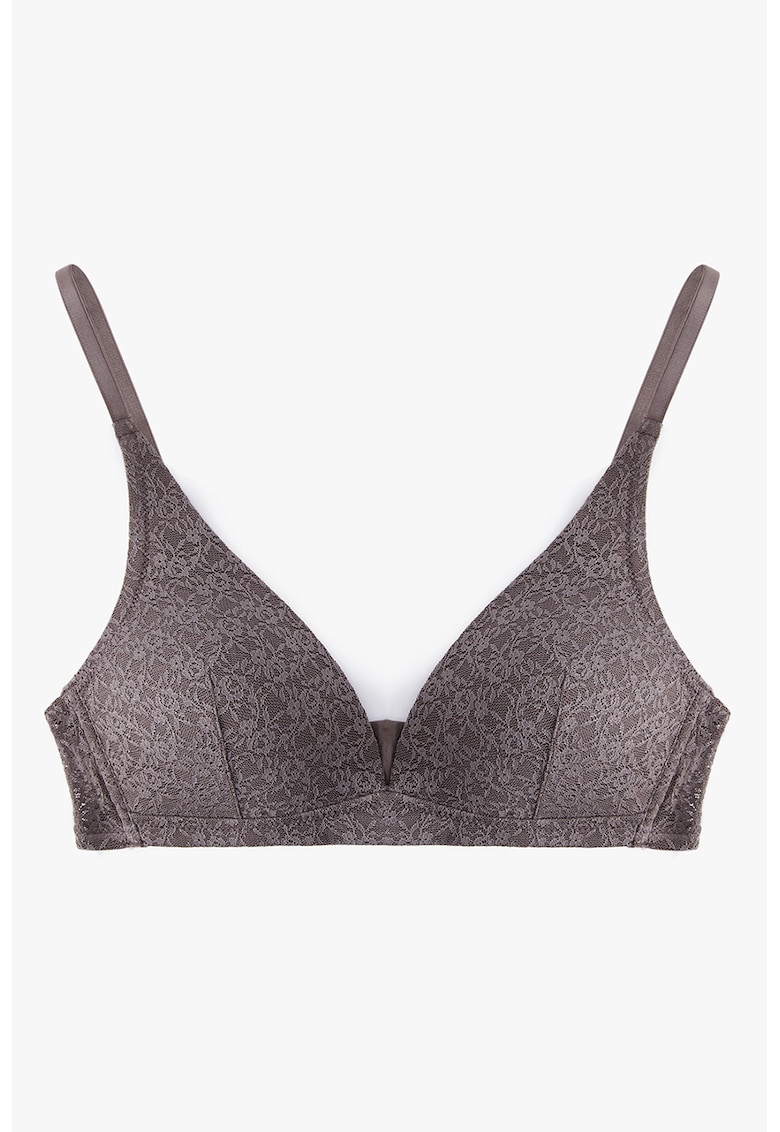 Sutien din dantela cu burete si model floral