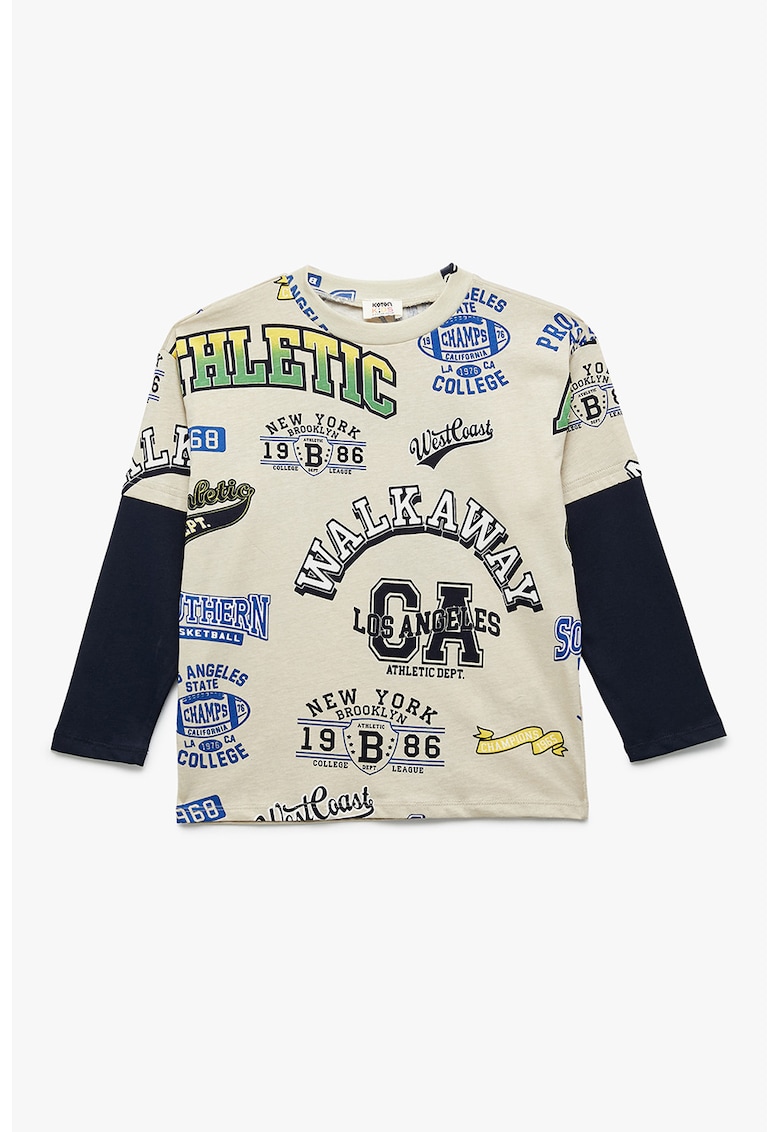 Bluza de bumbac cu model grafic