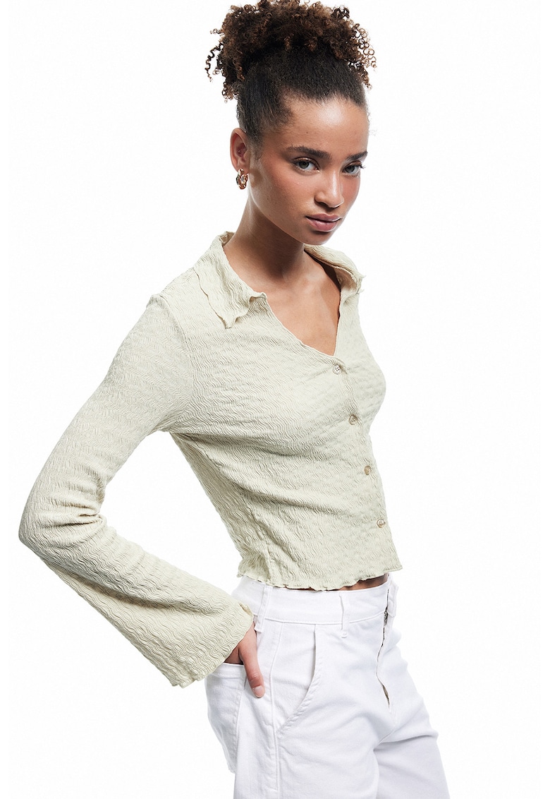 Camasa slim fit cu maneci clopot