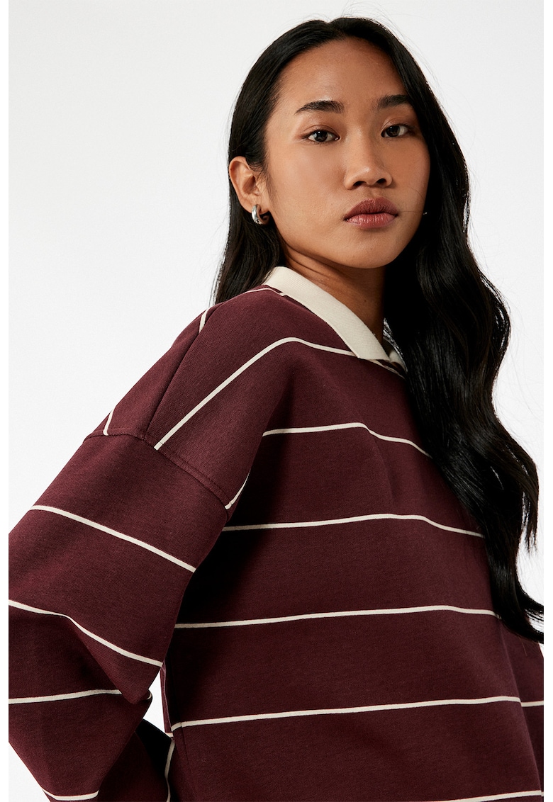 Bluza polo de trening cu maneci cazute