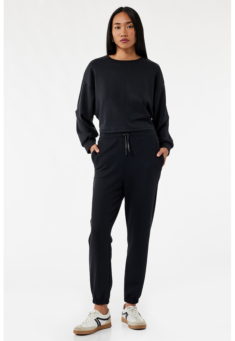 Pantaloni relaxed fit din amestec de modal