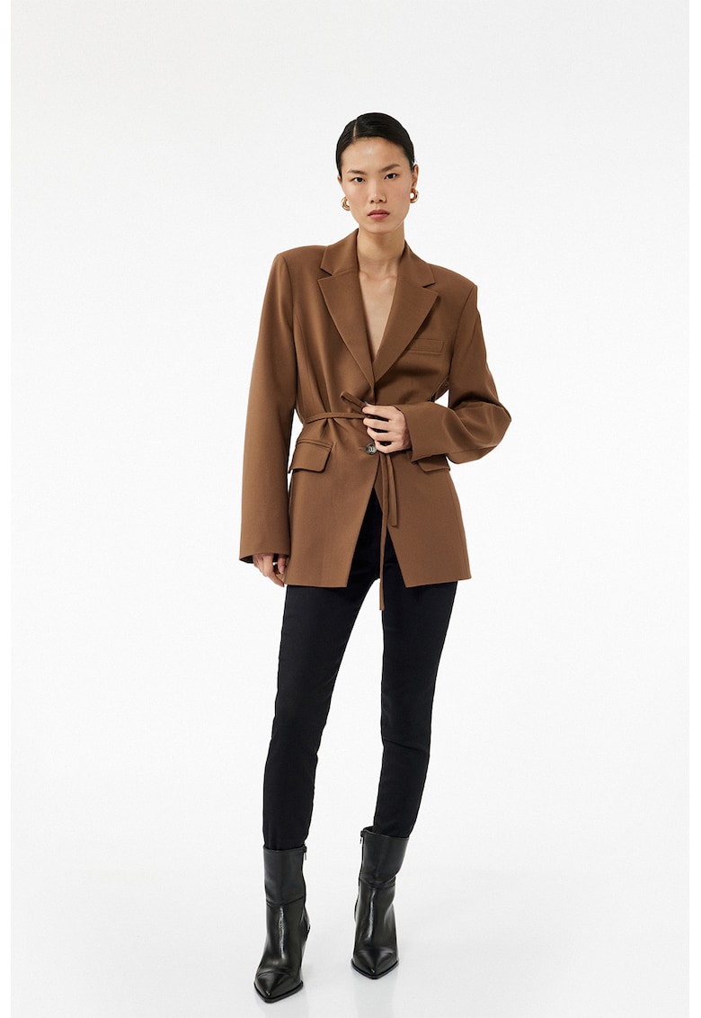 Blugi skinny cu talie inalta - Negru