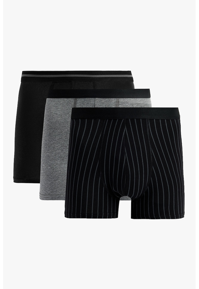 Set de boxeri cu model si uni - 3 perechi