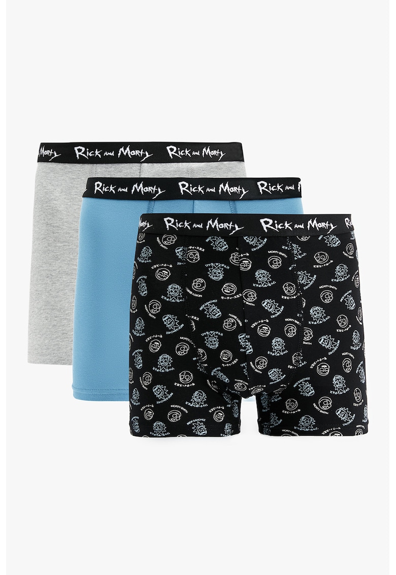 Set de boxeri din amestec de bumbac cu model - 3 perechi