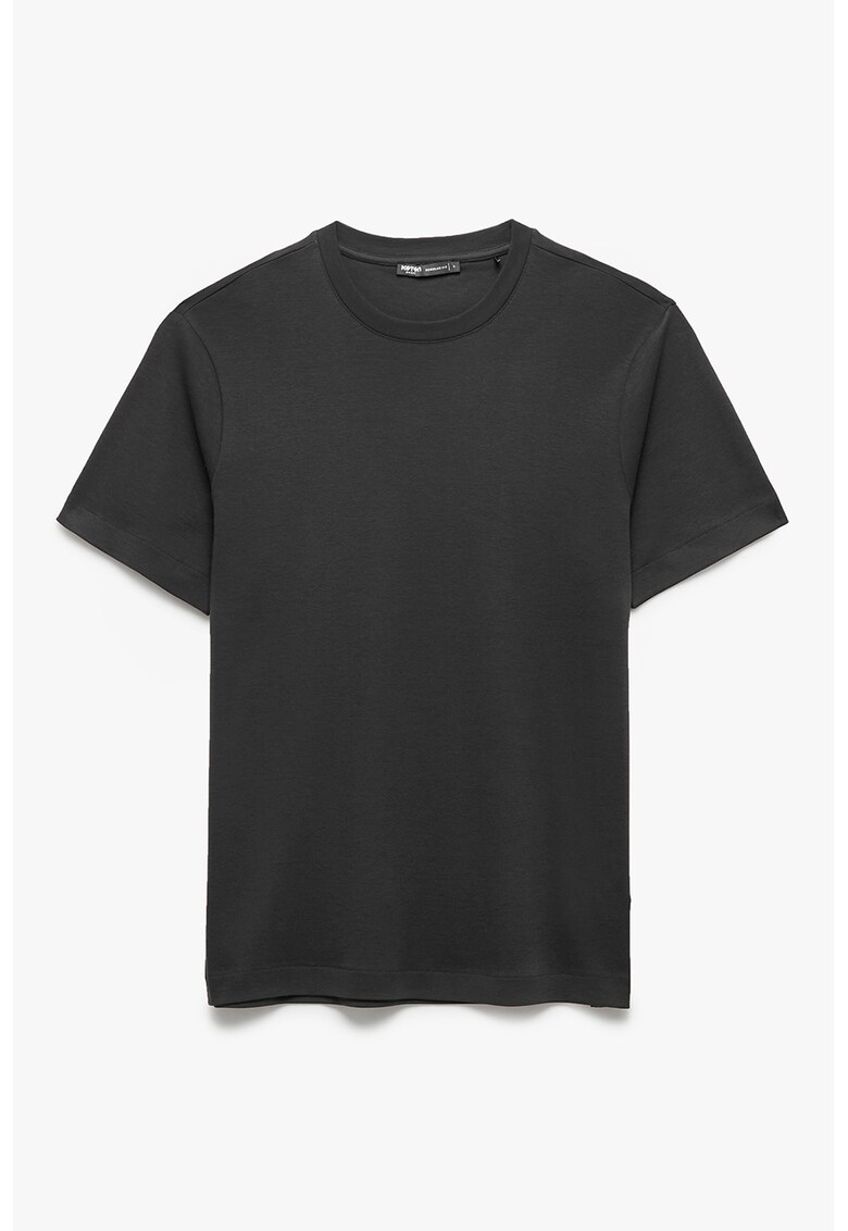 Tricou regular fit de bumbac - Negru stins