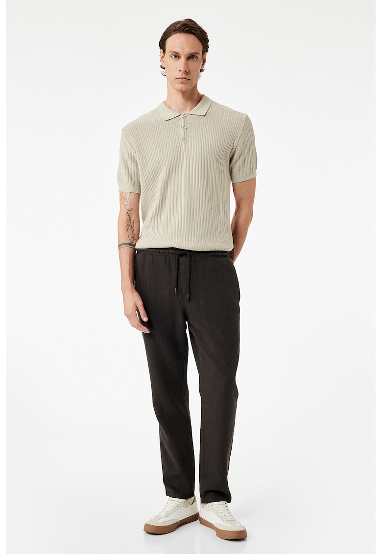 Pantaloni de bumbac cu talie ajustabila