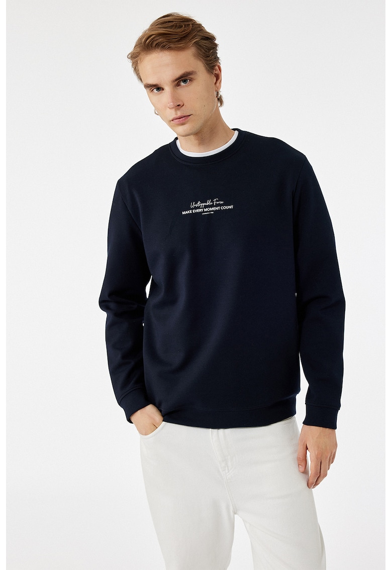 Bluza de trening din amestec de bumbac cu text